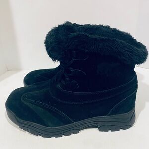 Sorel Waterfall Lace 2 Winter Snow Boots Black Women’s size 10 ultra Thinsulate